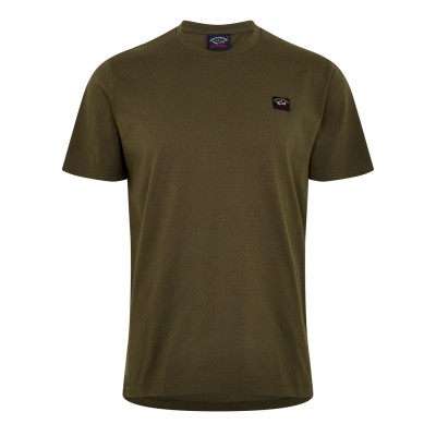 тениска,мъжки,тениски,paul,and,shark,basic,crew,neck,t,shirt,olive,green