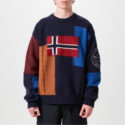 блуза,мъжки,тениски,napapijri,patchwork,sweater,blue,mp1