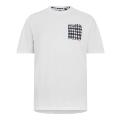 тениска,мъжки,тениски,aquascutum,checked,t,shirt,white,check