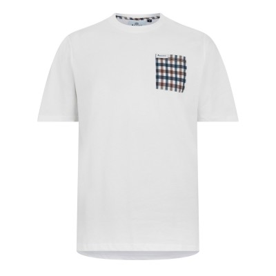 тениска,облекла,на,разпродажба,мъжки,тениски,aquascutum,checked,t,shirt,white,check