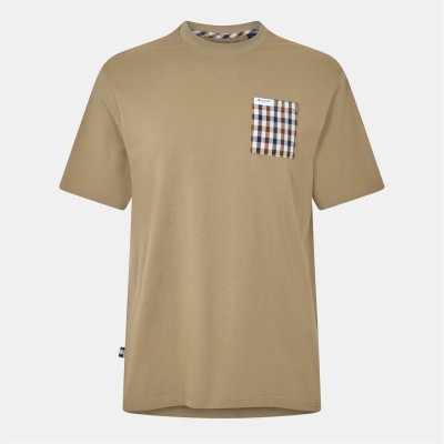 тениска,облекла,на,разпродажба,мъжки,тениски,aquascutum,checked,t,shirt,khaki