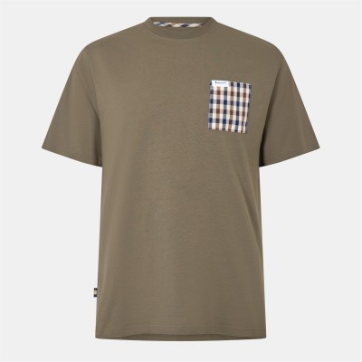 тениска,облекла,на,разпродажба,мъжки,тениски,aquascutum,checked,t,shirt,army
