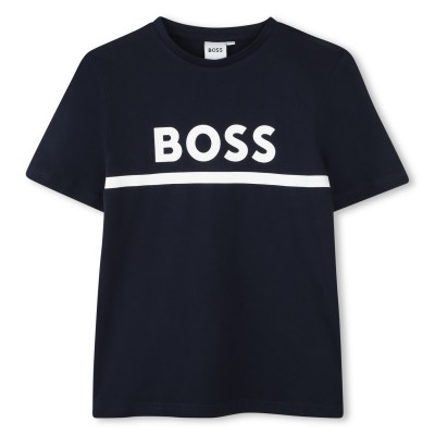 тениска,детски,тениски,boss,kids,large,logo,t,shirt,logo,navy,849
