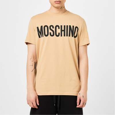 тениска,мъжки,тениски,moschino,men's,fantasy,regular,fit,t,shirt,fantasy,beige
