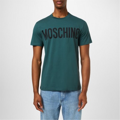 тениска,мъжки,тениски,moschino,men's,logo,regular,fit,t,shirt,fantasy,green
