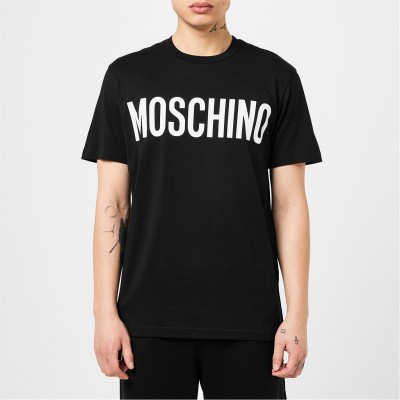 тениска,мъжки,тениски,moschino,men's,fantasy,regular,fit,t,shirt,fantasy,black