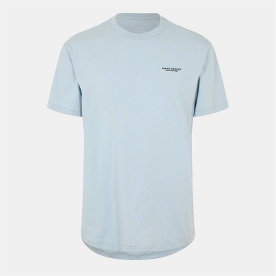 тениска,мъжки,тениски,armani,exchange,t91,logo,t,shirt,blue,u9287