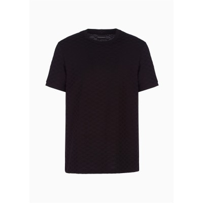 тениска,облекла,на,разпродажба,мъжки,тениски,emporio,armani,mens,all,over,print,regular,fit,t,shirt,black,0999