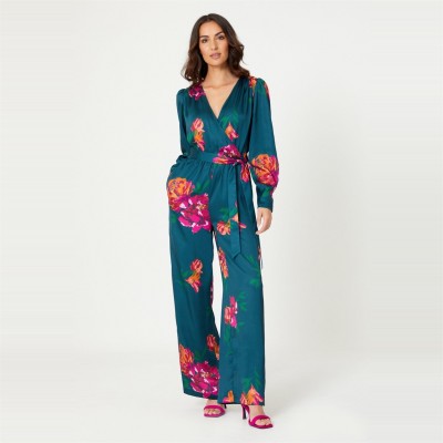 дамски,поли,и,рокли,дамски,облекла,размер,be,you,satin,floral,wrap,jumpsuit,multi