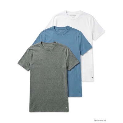 тениска,мъжки,тениски,calvin,klein,3,pack,t,shirt,white,blue,blue