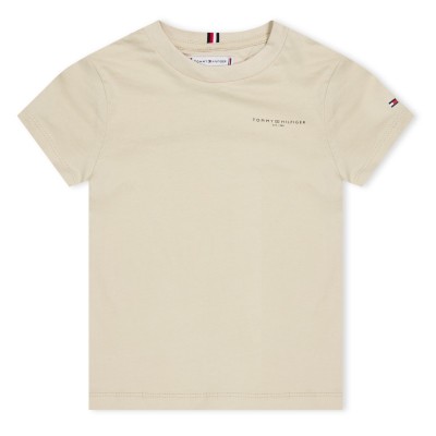 детска,тениска,детски,3/4,панталони,tommy,hilfiger,unisex,kids',mini,corp,logo,t,shirt,beige,aci