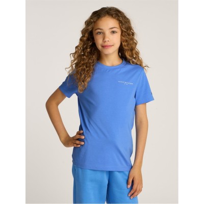 детска,тениска,детски,3/4,панталони,tommy,hilfiger,unisex,kids',mini,corp,logo,t,shirt,blue,c30