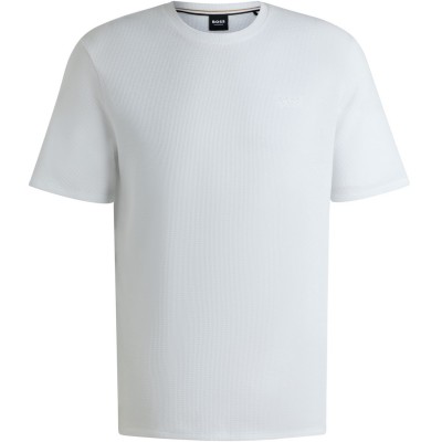 тениска,мъжки,тениски,boss,men's,waffle,t,shirt,structured,design,white,102