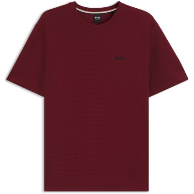тениска,boss,waffle,t,shirt,structured,design,dark,red