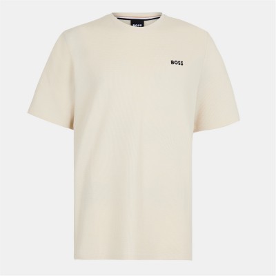 тениска,мъжки,тениски,boss,waffle,t,shirt,structured,design,beige