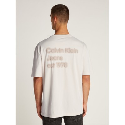 тениска,мъжки,тениски,calvin,klein,jeans,men's,washed,puff,print,t,shirt,moonbeam