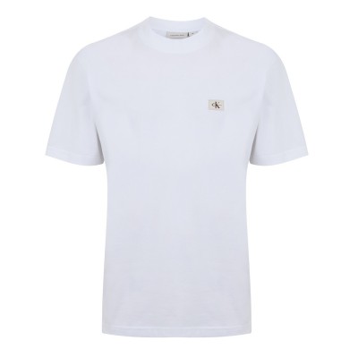 мъжки,тениски,calvin,klein,jeans,woven,label,relaxed,tee,bright,white