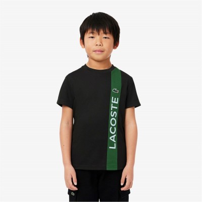 тениска,детски,3/4,панталони,lacoste,kids',ultra,dry,print,branding,regular,fit,t,shirt,black,gi8