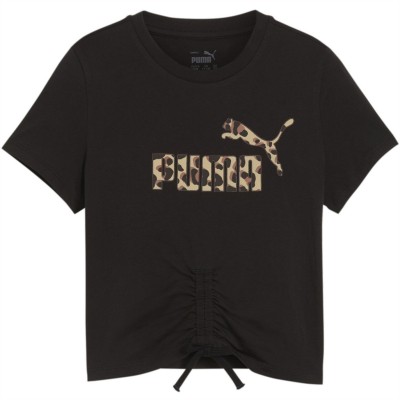 детска,тениска,разпродажба,puma,детски,тениски,puma,ess+,animal,knotted,tee,g,t,shirt,girls,puma,black