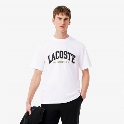 тениска,мъжки,тениски,lacoste,lacoste,big,logo,tee,sn52,white,001