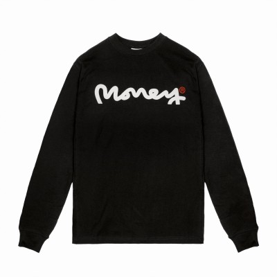 фланелка,с,дълъг,ръкав,детски,тениски,money,club,long,sleeve,tee,jnr,black