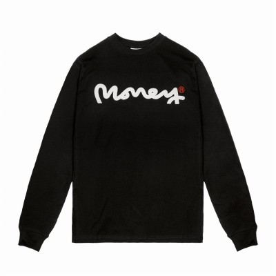 фланелка,с,дълъг,ръкав,детски,тениски,детски,облекла,money,club,long,sleeve,tee,jnr,black