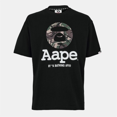 тениска,облекла,на,разпродажба,мъжки,тениски,aape,aape,moon,face,tee,sn52,black