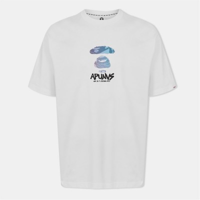 тениска,облекла,на,разпродажба,мъжки,тениски,aape,aape,aape,basic,tee,sn52,white