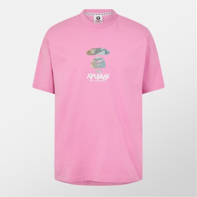 тениска,облекла,на,разпродажба,мъжки,тениски,aape,aape,aape,basic,tee,sn52,pink