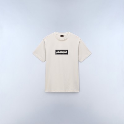 мъжка,тениска,облекла,на,разпродажба,мъжки,тениски,napapijri,nap,box,logo,short,sleeve,t,shirt,mens,beige,n1j