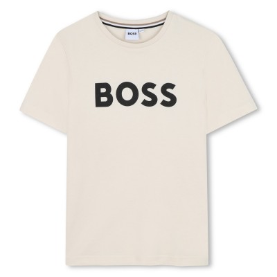 тениска,детски,3/4,панталони,boss,kids',logo,t,shirt,vanille,21c