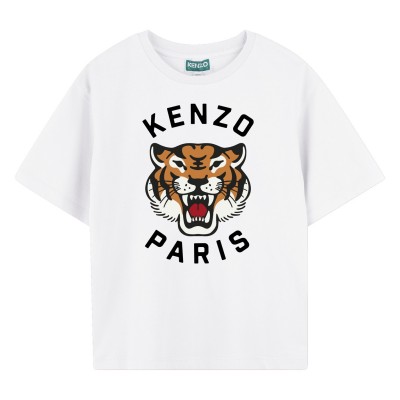 юношеска,тениска,детски,3/4,панталони,kenzo,tiger,t,shirt,juniors,white,10p