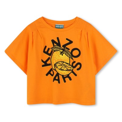 тениска,детски,3/4,панталони,kenzo,kids',logo,regular,fit,t,shirt,orange,423