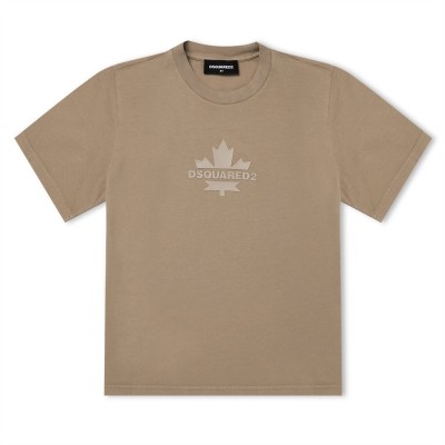 юношеска,тениска,детски,3/4,панталони,dsquared2,logo,t,shirt,juniors,sand,dq717