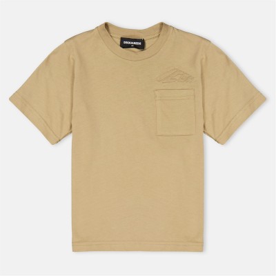 юношеска,тениска,детски,3/4,панталони,dsquared2,icon,new,generation,t,shirt,juniors,beige,dq724