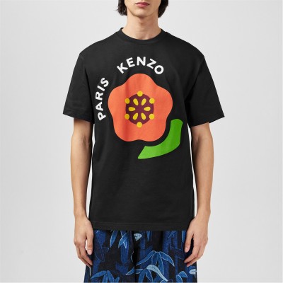 тениска,облекла,на,разпродажба,мъжки,тениски,kenzo,men's,flower,regular,fit,t,shirt,black