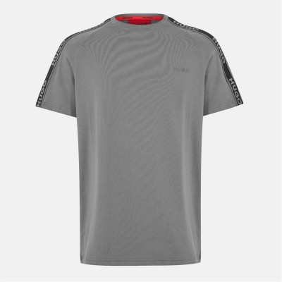 тениска,мъжки,тениски,hugo,logo,tape,t,shirt,grey