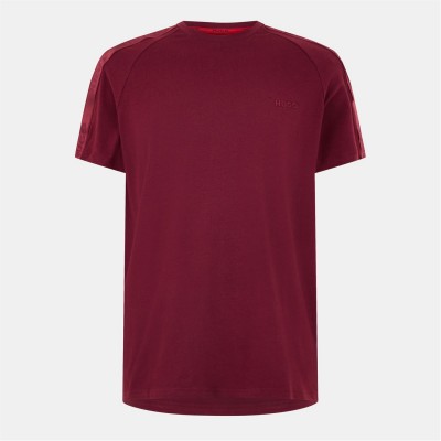 тениска,мъжки,тениски,hugo,logo,tape,t,shirt,red