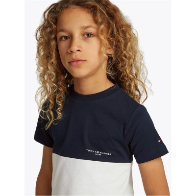 тениска,детски,3/4,панталони,tommy,hilfiger,kids',mini,corp,colourblock,t,shirt,night,navy,c1g