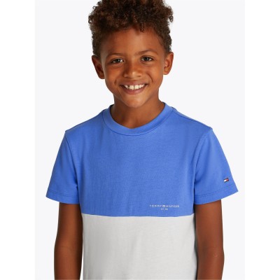 тениска,tommy,hilfiger,kids,mini,corp,colourblock,t,shirt,blue,wht,c30