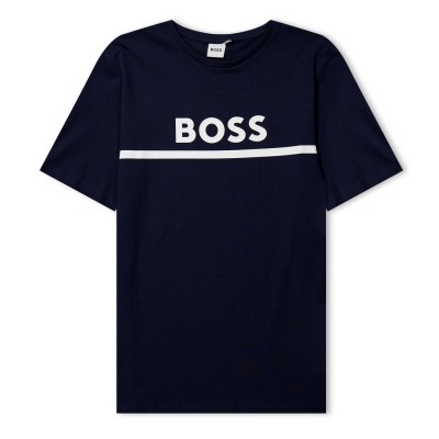 юношеска,тениска,детски,тениски,детски,облекла,boss,logo,t,shirt,juniors,navy,849