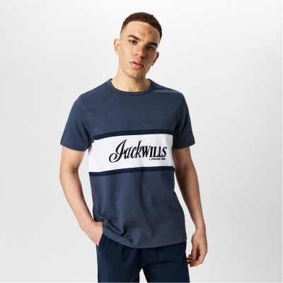 тениска,мъжки,тениски,jack,wills,colour,block,t,shirt,night,sky
