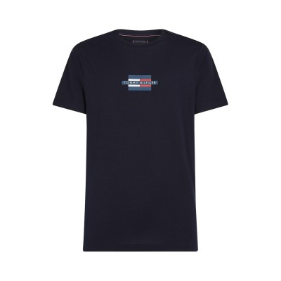 тениска,облекла,на,разпродажба,мъжки,тениски,tommy,hilfiger,men's,flag,box,regular,fit,t,shirt,desert,sky