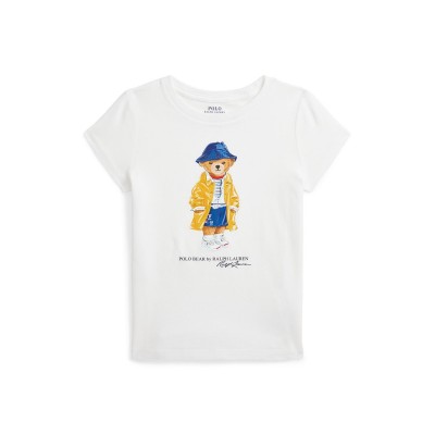 юношеска,тениска,детски,3/4,панталони,polo,ralph,lauren,raincoat,and,bucket,hat,bear,logo,t,shirt,juniors,paper,white
