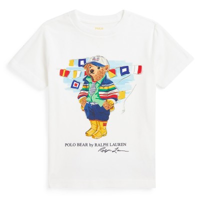 юношеска,тениска,детски,3/4,панталони,polo,ralph,lauren,bear,logo,t,shirt,juniors,paper,white