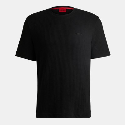 пижама,мъжки,пижами,hugo,men,s,austin,cotton,short,sleeve,pyjama,top,black,001