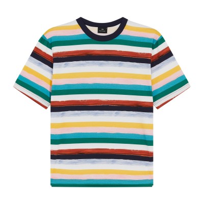 тениска,облекла,на,разпродажба,мъжки,тениски,ps,paul,smith,men's,stripe,regular,fit,t,shirt,multi,92