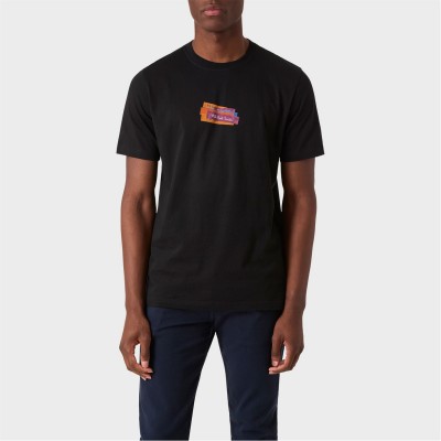 тениска,мъжки,тениски,ps,paul,smith,ps,block,tee,sn52,black,79