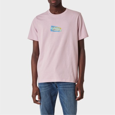тениска,облекла,на,разпродажба,мъжки,тениски,ps,paul,smith,men's,block,regular,fit,t,shirt,pink,20
