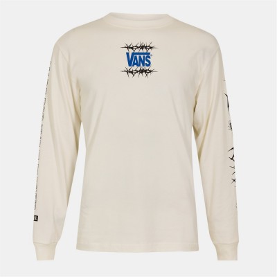 тениска,облекла,на,разпродажба,дамски,топове,vans,mte,electro,waves,ls,tee,egret,t,shirt,unisex,adults,egret